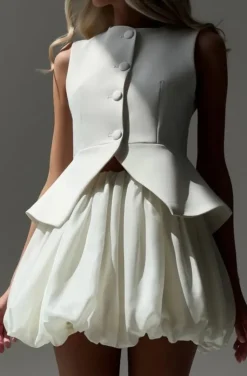 Mixed Brands - Ballon Skirt Short 2597 - White