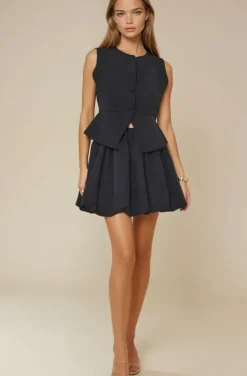 Mixed Brands - Ballon Skirt Short 2597 - Black