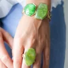 Mixed Brands - Bangle with 2 stones 550 - Green