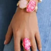 Mixed Brands - Bangle with 2 stones 550 - Pink