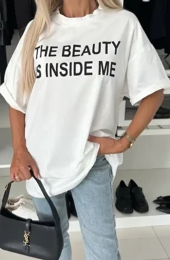 Mixed Brands - Beauty Inside Tshirt 2111 - White