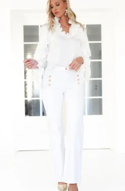 Mixed Brands - Blouse ruffle 9674 - White