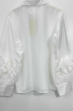Mixed Brands - Blouse with ruffled sleeves 9669-2101 - White