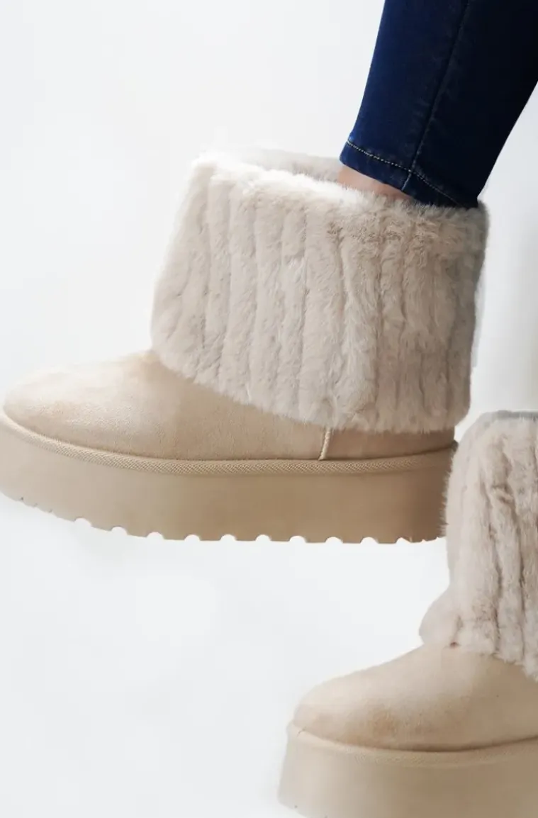 Mixed Brands - Boot with fake fur 2057 - Beige