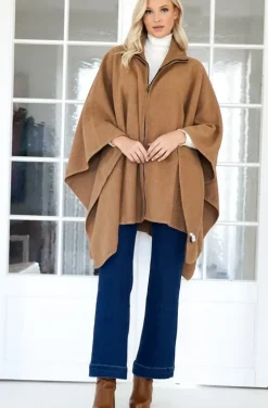 Mixed Brands - Cape Rollneck with zip - Brown