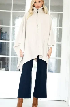 Mixed Brands - Cape Rollneck with zip - Ivory