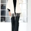 Mixed Brands - Cardigan with Fringes - Ivory