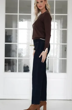 Mixed Brands - Cardigan with contrast 6112 - Marrone