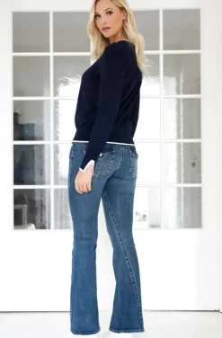 Mixed Brands - Cardigan with contrast 6112 - Blue