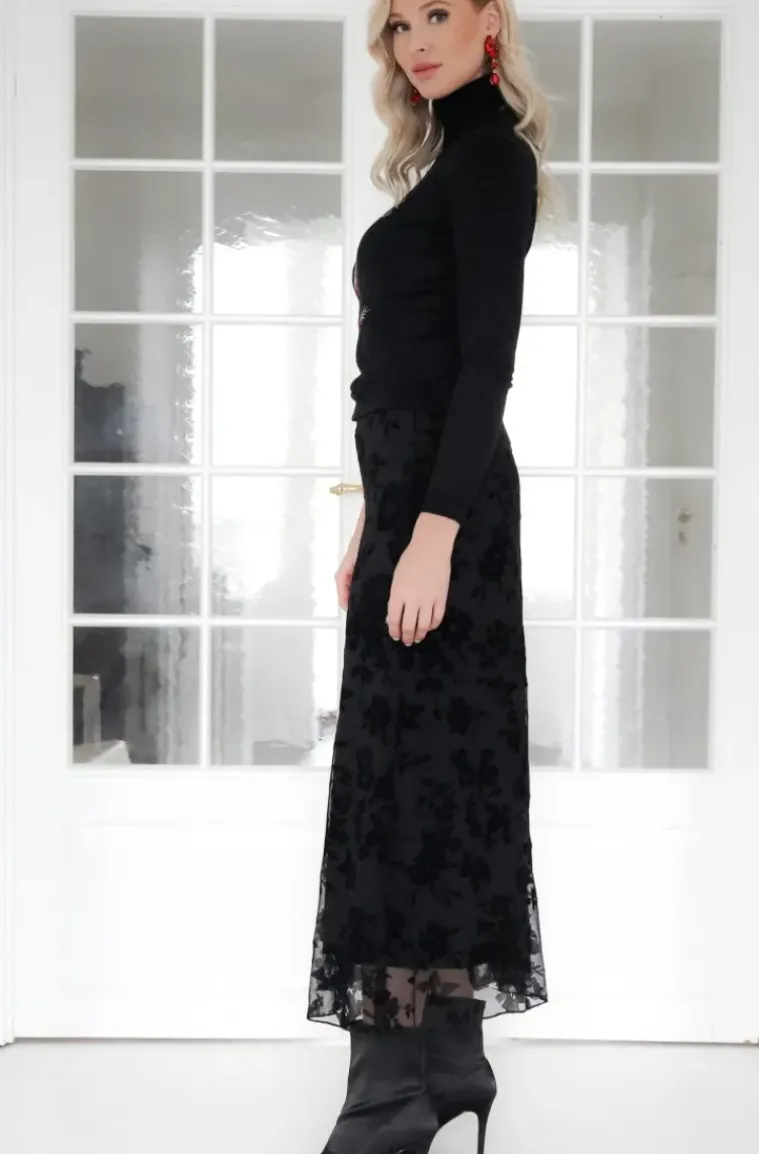 Mixed Brands - Christmas top with glass AZ301 - Black