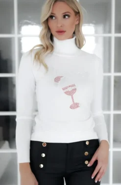 Mixed Brands - Christmas top with glass AZ301 - White