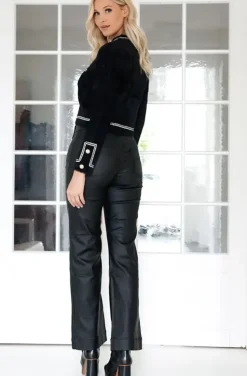Mixed Brands - Coated pant with buttons 9252 - Black