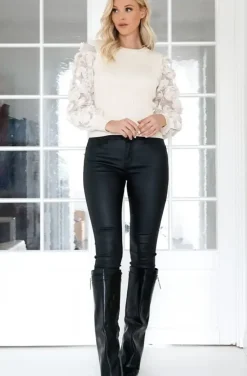 Mixed Brands - Coated Skinny Pant 6688 - Black