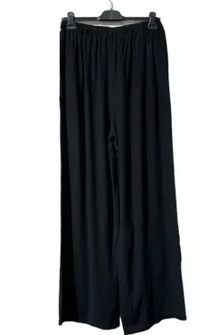 Mixed Brands - Cotton Linen Wide plus size trousers AC495 - Black