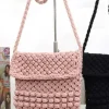 Mixed Brands - Crochet bag with fringes 1321 - Pink