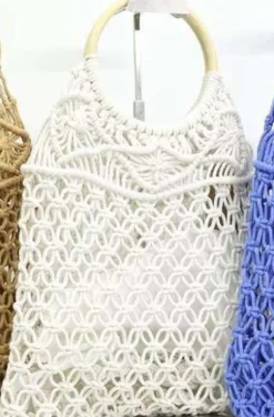 Mixed Brands - Crochet bag with round handle 1320 - White