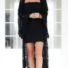 Mixed Brands - Crochet Kaftan L113 - Black