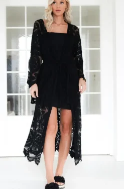 Mixed Brands - Crochet Kaftan L113 - Black