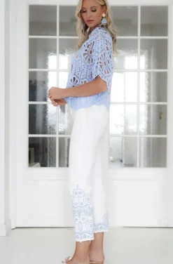 Mixed Brands - Crochet Top Hena 1584 - Sky Blue