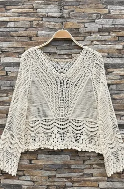 Mixed Brands - Crochet top Toppa 71853 - Beige