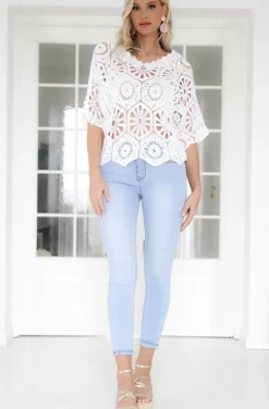 Mixed Brands - Crochet Top Hena 1584 - White