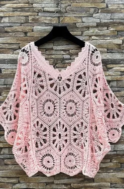 Mixed Brands - Crochet Top Hena 1584 - Rose