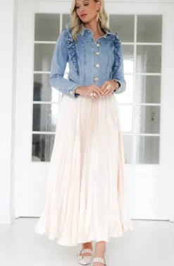 Mixed Brands - Denim jacket frills C16406 - Blue