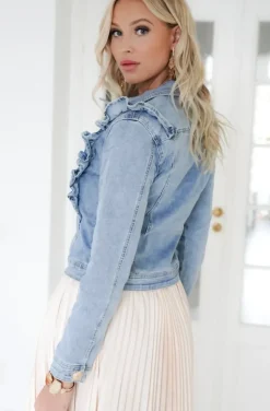 Mixed Brands - Denim jacket frills C16406 - Blue