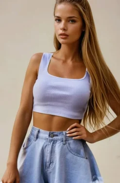Mixed Brands - Denim Shorts Wide A132 - Light Blue