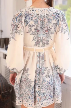 Mixed Brands - Dress W18776 Blue White