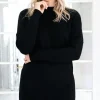 Mixed Brands - Dress with long sleeves - 9005 - Black