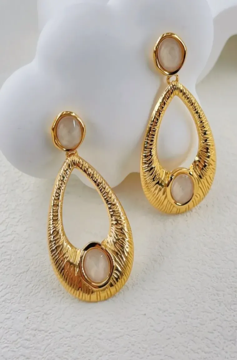 Mixed Brands - Earrings LLB051 - Gold Nude