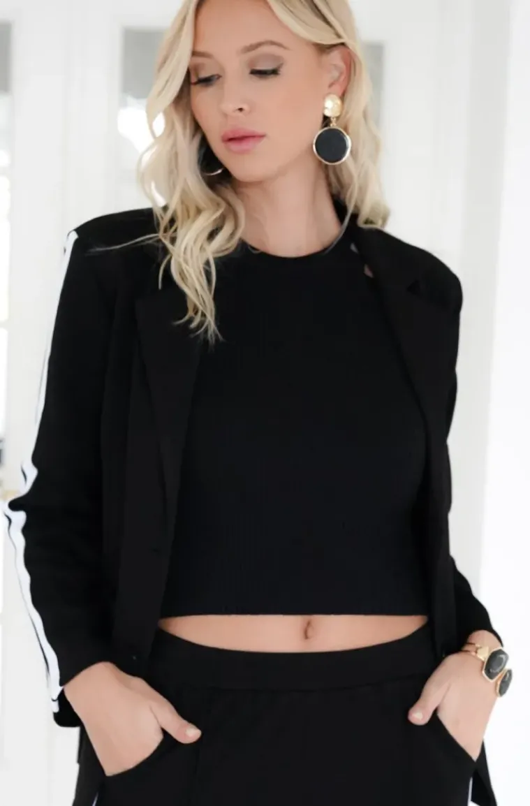 Mixed Brands - Earrings two circles 666900 - Black