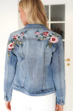 Mixed Brands - Embroidered Denim Jacket DC462 - Blue