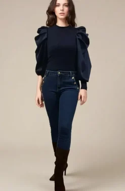 Mixed Brands - Estee Skinny jeans with Buttons - Denim