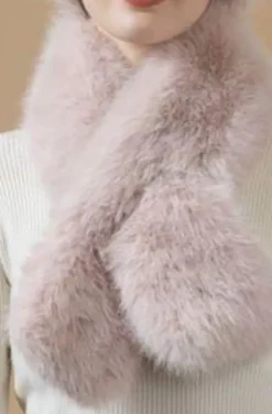 Mixed Brands - Fake fur Scarf MZ01 - Pink