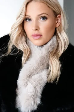 Mixed Brands - Fake fur Scarf MZ01 - Beige
