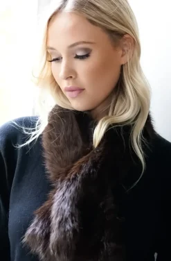 Mixed Brands - Fake fur Scarf MZ01 - Brown
