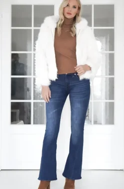 Mixed Brands - Faux Fur Jacket with hood M07 - White