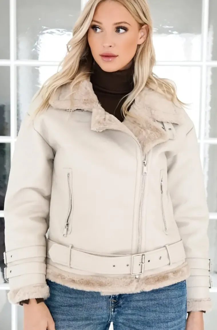 Mixed Brands - Faux Sherling jacket 2662 - White