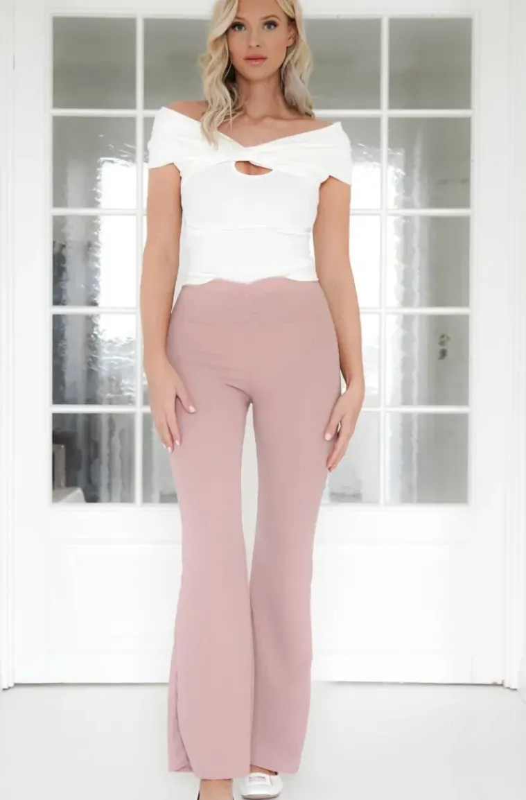 Mixed Brands - Flare legging high waist 6518 - Pink