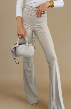Mixed Brands - Flare legging high waist 6518 - Beige