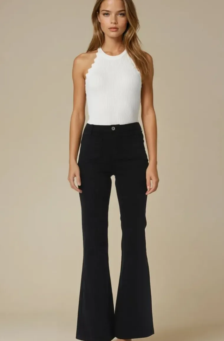 Mixed Brands - Flare pant with pockets 1542 - Black