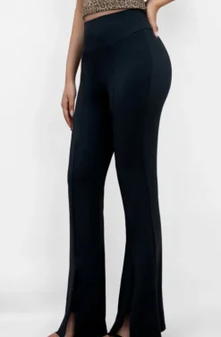 Mixed Brands - Flare pant with slit 7464/7462 - Black