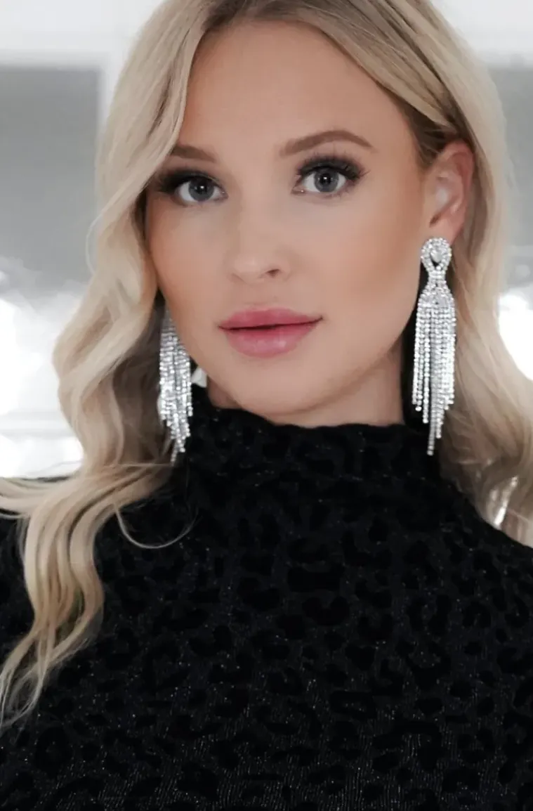 Mixed Brands - Glamorous Strass earrings 321-81 - Silver