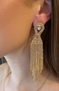 Mixed Brands - Glamorous Strass earrings 321-81 - Gold