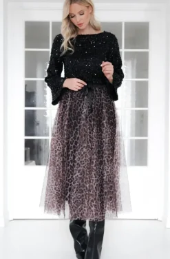 Mixed Brands - Glitter top long sleeves 1660 - Black