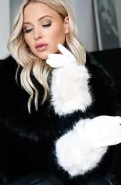 Mixed Brands - Glove with faux Fur 12050 - beige