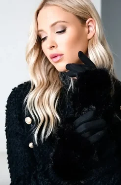Mixed Brands - Glove with faux Fur 12050 - Black