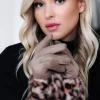 Mixed Brands - Gloves with Faux Fur Leo 12051 - Taupe
